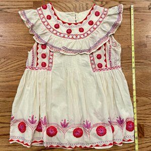 Anna Sui for Anthropologie Silk Embroidered Blouse 8 Anthro